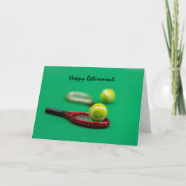 ラケットとボールがグリーンに点灯したテニスの引退 カード