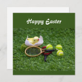 ラケットとボールとテニスイースターの休日 シーズンカード (正面/裏面)