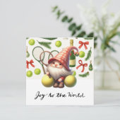 ラケットとボールをテーマにしたテニスクリスマス シーズンカード (スタンド正面)