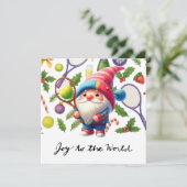 ラケットとボールをテーマにしたテニスクリスマス シーズンカード (スタンド正面)