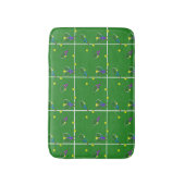 ラケットとボールを持つテニスコート バスマット (正面縦)