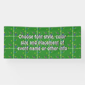 ラケットとボールを持つテニスコート 横断幕 (横)