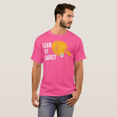 ラケットの卓球おもしろいを恐れる Tシャツ (正面フル)