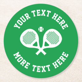 ラケットカスタムロゴ付きパデルクラブバーコースター ラウンドペーパーコースター