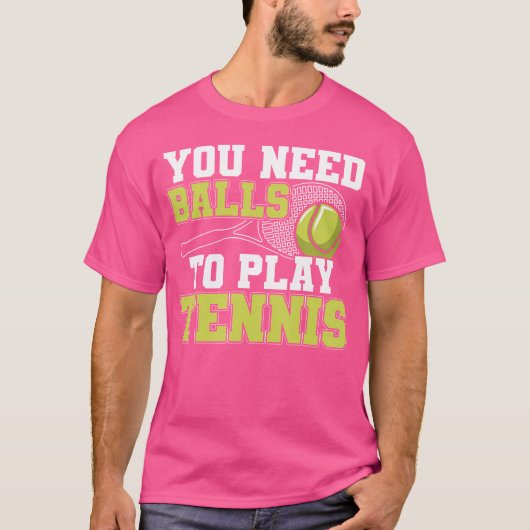ラケットテニス選手によるテニスボール Tシャツ (正面)