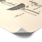 ラケットテーブルテニス1939パテントアート – オールドピーパー ポスター (角)