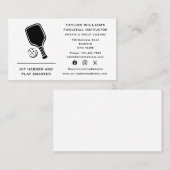 ラケットピックボールコーチインストラクターソーシャルメディア 名刺 (正面/裏面)