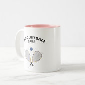 ラケットボールの可愛い人 ツートーンマグカップ (正面左)