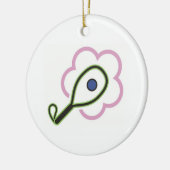 ラケットボールの女の子 セラミックオーナメント (左)