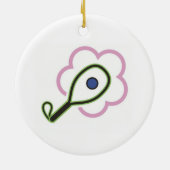 ラケットボールの女の子 セラミックオーナメント (裏面)