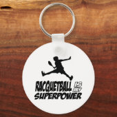 ラケットボールは私の超大国だ キーホルダー (正面)