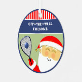 ラケットボールクリスマスコレクティブ メタルオーナメント (正面左)