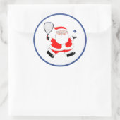 ラケットボールクリスマス ラウンドシール (バッグ)