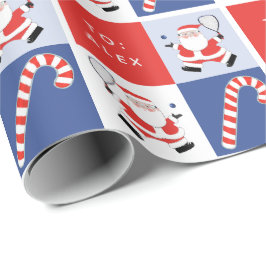 ラケットボールスポーツクリスマスホリデー ラッピングペーパー