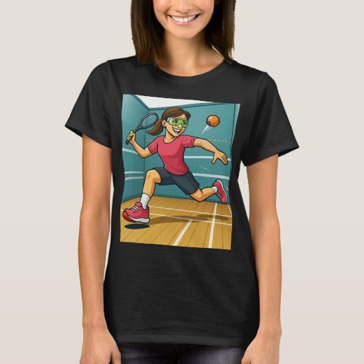 ラケットボール女子 Tシャツ (正面)