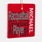 ラケットボール選手の超常者カスタム セラミックオーナメント (右)