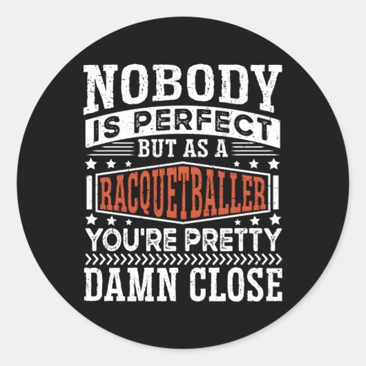 ラケットボール選手ラケットボール ラウンドシール (正面)