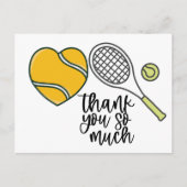 ラケット付きテニスボール愛ありがとう ポストカード (正面)