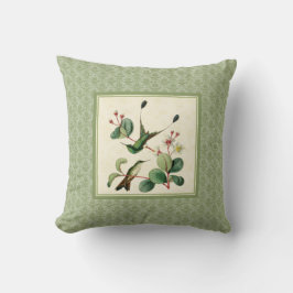 ラケット尾ハチドリのダマスク織の枕 クッション