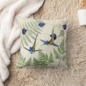 ラケット尾ハチドリの鳥のシダの装飾用クッション クッション (ブランケット)