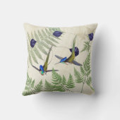 ラケット尾ハチドリの鳥のシダの装飾用クッション クッション (裏面)