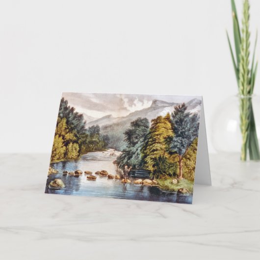 ラケット川 – アディロンダックスのグリーティングカード シーズンカード (正面)