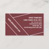 ラケット&ボール、テニスプレーヤー/コーチ/インストラクター 名刺 (裏面)