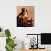 ラケメーカーbyヨハネス・フェルメール ポスター (ホームオフィス)