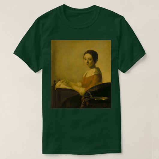 ラケメーカーbyヨハネス・フェルメール tシャツ (デザイン正面)