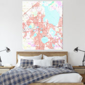 ラケランド・フロリダの地図（1975年） キャンバスプリント (インサイチュ (寝室))