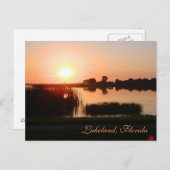 ラケランド・フロリダの桃色の夕日 ポストカード (正面/裏面)