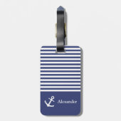 ラゲカスタムッストライプのジタグ ラゲッジタグ (裏面縦)