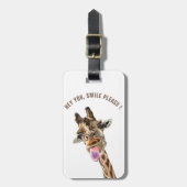 ラゲッおもしろいグタよくはしゃぐグGiraffe -カスタム文字 ラゲッジタグ (正面縦)