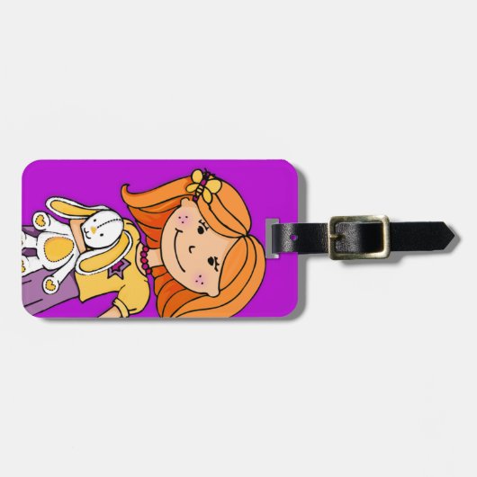 ラゲッジタグという名前のバニーの子供がいる赤毛の女の子 ラゲッジタグ (正面横)