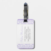 ラゲッジタグという名前の紫と白のレース ラゲッジタグ (裏面縦)