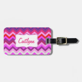 ラゲッジタグという名前のChevron zag明るい女の子 ラゲッジタグ (正面横)