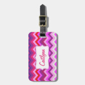 ラゲッジタグという名前のChevron zag明るい女の子 ラゲッジタグ (正面縦)