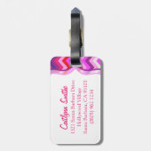 ラゲッジタグという名前のChevron zag明るい女の子 ラゲッジタグ (裏面縦)