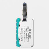 ラゲッジタグという水玉模様 ラゲッジタグ (裏面縦)