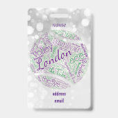 ラゲッジタグまたはバッジ バッジ (裏面)