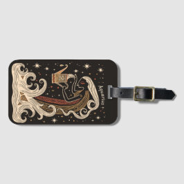 ラゲッジタグアクエリアス天〔占星術の〕十二宮図アート ラゲッジタグ