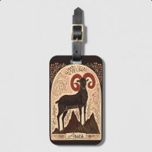 ラゲッジタグアリズシナ〔占星術の〕十二宮図アート