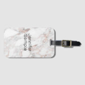 ラゲッジタグバラ金ゴールド大理石カスタマイズテンプレート ラゲッジタグ (正面横)