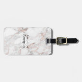ラゲッジタグバラ金ゴールド大理石カスタムテンプレート ラゲッジタグ (正面横)