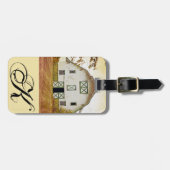 ラゲッジタグパーソナライズされたサンセットバーンカントリールスティ ラゲッジタグ (正面横)