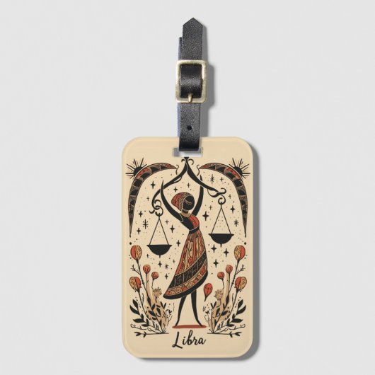 ラゲッジタグライブラシナル〔占星術の〕十二宮図アート ラゲッジタグ (正面縦)