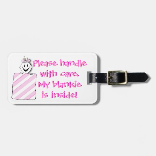 ラゲッジタグ;おむつバッグラベル:取っ気に手 ラゲッジタグ (正面横)