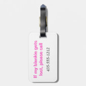 ラゲッジタグ;おむつバッグラベル:取っ気に手 ラゲッジタグ (裏面縦)