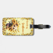 ラゲッジタグ |かわいいパンダひまわり持ち (裏面横)