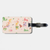 ラゲッジタグ |かわいい恐竜の世界 (裏面横)